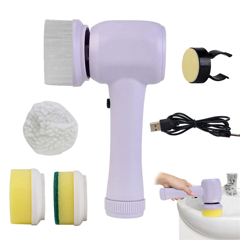 Electric Cleaning Brush 4 In 1 Spinning Scrubber